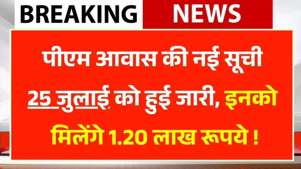 PM Awas Yojana New List 2025: 25 जुलाई को जारी हुई नई सूची, इन लाभार्थियों को मिलेंगे ₹1.20 लाख